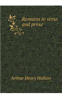 Remains in verse and prose