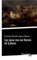 Lo Que No Se Llevo El Leteo