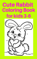 Cute Rabbit Coloring Book for kids 3-6