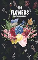 101 Flowers Adult Coloring Book