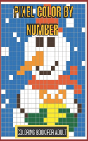 Pixel Color By Number Coloring Book For Adult