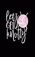 Let's Get Knotty: Knitting Graph Paper Planner Design Notebook, Blank Knitter Patterns Book, 4:5 Ratio, Black