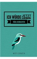 Ich Würde Jetzt Lieber Vögel Beobachten Notizbuch: A5 Notizbuch blanko als Geschenk für Vogelbeobachter - Vogelbeobachtung - Vogelbuch - Gartenvoegel - Notizbuch - Tagebuch für Erwachsene