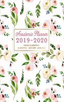 Academic Planner 2019-2020 Weekly & Monthly 12-Months July 2019 - June 2020: Pink Peonies Cute Flower Print Dated Calendar Organizer with To-Do's, Checklists, Notes and Goal Setting Pages