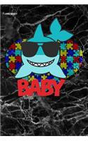 Baby: Boy Shark Autism Black Marble Autism Awareness Puzzle Lined Notebook and Journal Composition Book Diary Gift Mothers Day