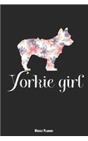 Yorkie Girl Weekly Planner