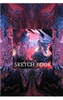 Pink Acrylic Pouring Sketch Book