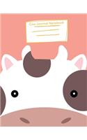 Cow Journal Notebook: College Ruled Line Paper (Cute Animal), 8.5 x 11 lined 110 pages (Volume 7)