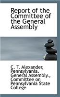 Report of the Committee of the General Assembly