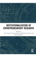 Institutionalization of Entrepreneurship Research