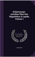 Erlauterungs-Schriften Uber Den Hippolithus a Lapide, Volume 1