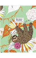 Dot Grid Journal Sloth Notebook: Green and Orange Soft Cover (Cute Journal)