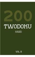 200 Twodoku Hard Vol 2: Two overlapping Sudoku, puzzle booklet, 2 puzzles per page