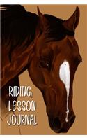 Riding Lesson Journal: Brown Horse Painting Logbook for Horseback Riding Lessons - Great Gift for all Horse Lovers!