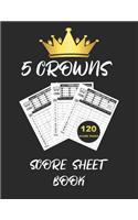 5 Crowns Score Sheet Book