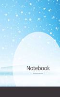 Notebook: Winter Sfondo, Neve, Natale, Bianco agenda / quaderno delle annotazioni / diario/ libro di scrittura / taccuino / carnet / zibaldone - 6 x 9 pollici