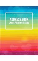 Address Book Large Print with Tabs