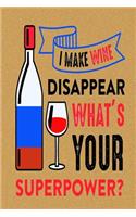 I Make Wine Disappear What's Your Superpower: Pocket Planner October 2018 - December 2019 Daily Weekly Monthly Calendar Organizer