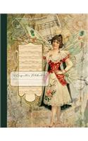 Composition Notebook: Composition Notebook Journal (Large) - Ruled Lined Paper, Writing and Journaling Book - Art Nouveau Fairy Tale Musician