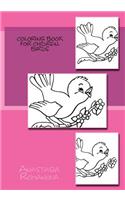 Coloring book for chidren. Birds