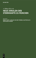 Katalog Von 1867 Sternen, Hauptsächlich Zenitnahen Sternen: Am Repsoldschen Meridiankreis Der Sternwarte in Den Jahren 1901-1907