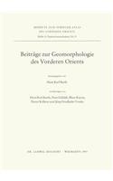 Beitrage Zur Geomorphologie Des Vorderen Orients
