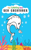 Sea Creatures Fun Coloring Book for Kids, Full Page Edition
