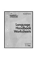 Elements of Literature: Language Handbook Worksheets Grade 8 Second Course