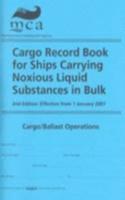 Cargo record book for ships carrying noxious liquid substances in bulk