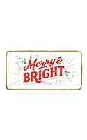 Merry & Bright Rectangle Porcelain Tray