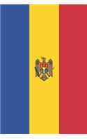 Moldova Flag Notebook - Moldovan Flag Book - Moldova Travel Journal: Medium College-Ruled Journey Diary, 110 page, Lined, 6x9 (15.2 x 22.9 cm)