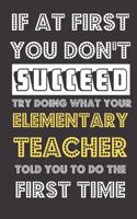 If At First You Don't Succeed Try Doing What Your Elementary Teacher Told You To Do The First Time