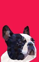 French Bulldog Dot Grid Journal: A Blank Dotted Notebook for Frenchie Dog Lovers: Notes, Planning, Journaling, Sketching: Hot Pink Low Poly Design