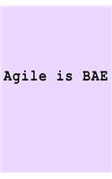 Agile is BAE: Blank Lined Journal