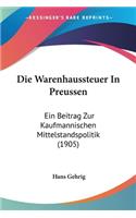 Die Warenhaussteuer In Preussen