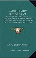 Paine Family Records V1