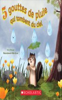 5 Gouttes de Pluie Qui Tombent Du Ciel