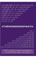 #WONDERSOFMATH Nifty Graph Paper Notebook 1/2 inch squares 120 pages: Notebook perfect for school Math with purple cover, handy-sized 6"x 9", graph paper with 1/2 inch squares, perfect bound, ideal for graphs, math sum