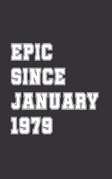 Epic Since January: Lined Notebook / Journal Gift, 110 Pages, 6x9, Soft Cover, Matte Finish,