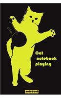 The Cat Notebook Playing: Play a cat ball with a 120-page magazine surrounded by college students for school ... Writing in 6 "x 9" size