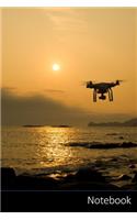 Notebook: Drone, Volare, Tramonto, Alba taccuino / agenda / quaderno delle annotazioni / diario / libro di scrittura / carnet / zibaldone - 6 x 9 pollici (15,