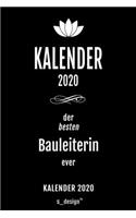 Kalender 2020 für Bauleiter / Bauleiterin