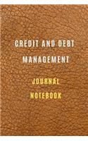 Credit and debt management Notebook Credit and debt management planner book