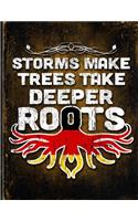 Storms Make Trees Take Deeper Roots: Germany Flag Customized Personalized Gift for German Coworker Friend Planner Daily Weekly Monthly Undated Calendar Organizer Journal