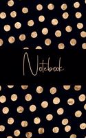 Notebook Dots: College Ruled Journal to write in, Black and Gold Polka Dots