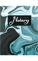 Notary Log Book: Elegant Marble Cover - A Simple Public Notary Records Logbook Official Journal Large Entry - Notary Services Receipt Book(7 Notary Public Logbook Records and Management Large 8.5x11)