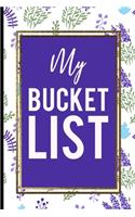 My Bucket List: Blue And Green Lavanda flower, gold frame Best Gift For Familie Members and any Occasions