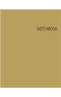 Sketchbook: Unlined Notebook for Drawing, Doodling, Sketching or Writing - Letter Size (8.5" x 11"), 120 Pages - Premium Brown Minimalist Cover vol. 13