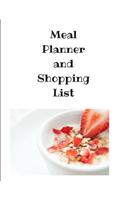 Meal Planner and Shopping List: Strawberry Oatmeal Themed Meal Planner and Shopping List 26 Pages 8.5x 11