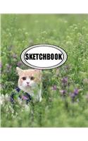 Sketchbook : Cat: 120 Pages of 8.5 x 11 Blank Paper for Drawing, Doodling or Sketching (Sketchbooks)